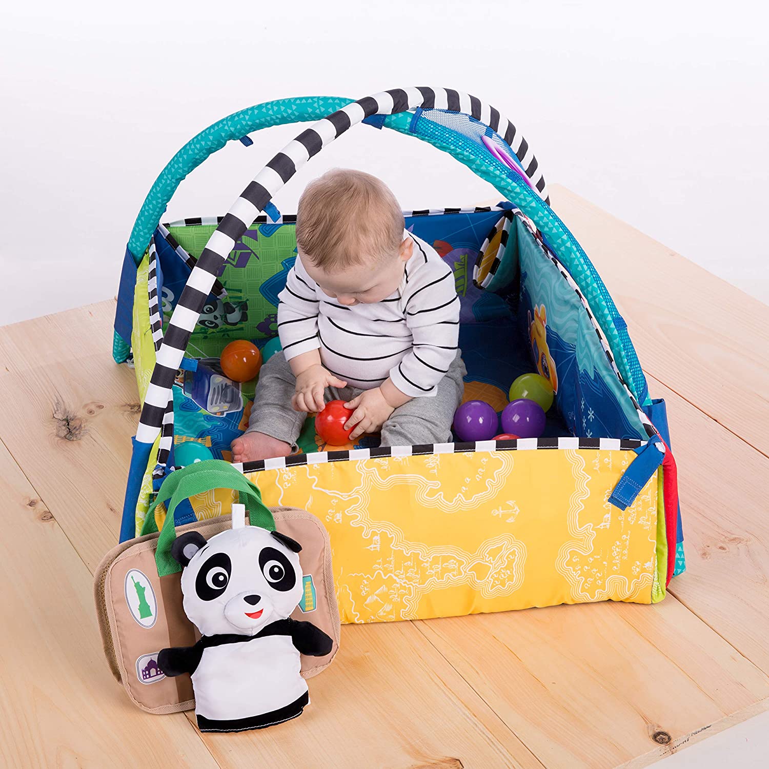 แผ่นรองนอนขนาดใหญ่ Baby Einstein 5-in-1 Journey of Discovery Activity Gym and Play Mat