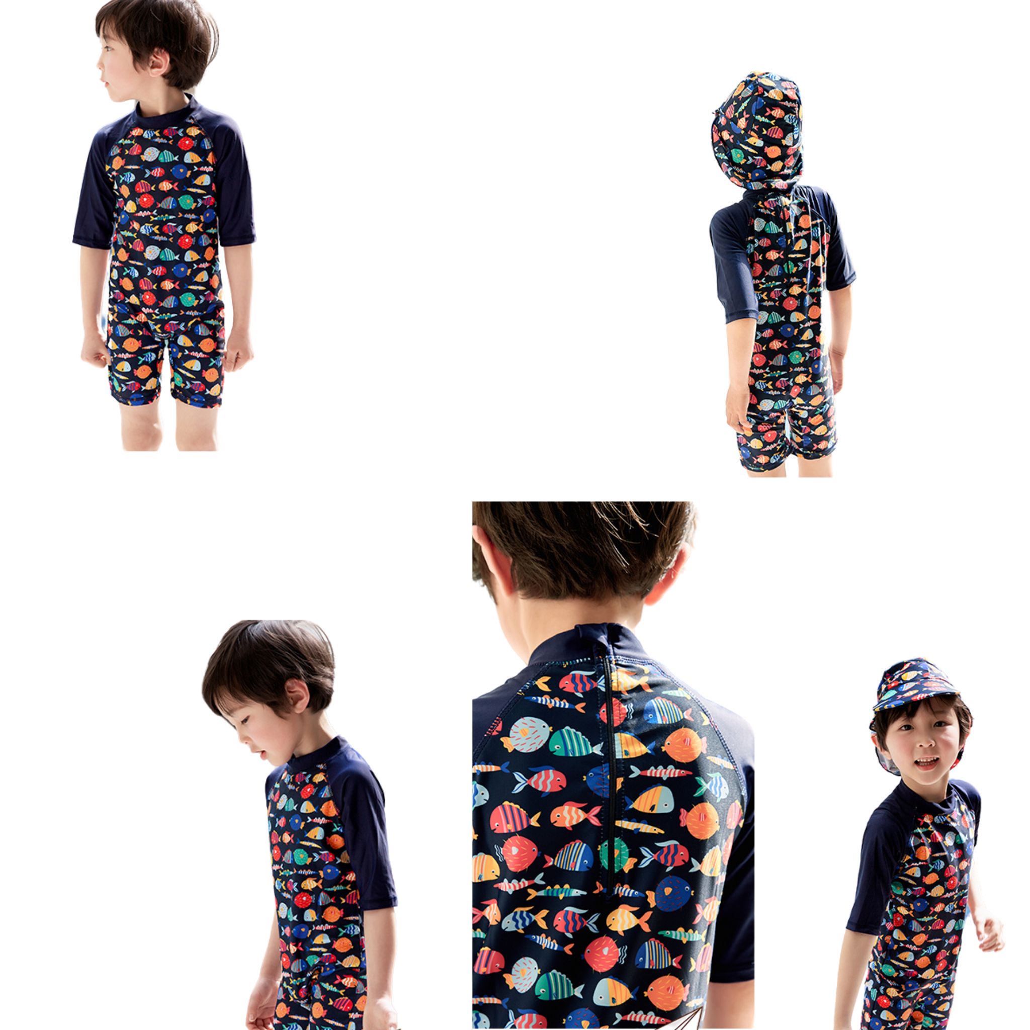 **พร้อมส่ง ชุดว่ายน้ำ เด็กชาย เซ็ตว่ายน้ำ สำหรับเด็ก 3-10 ขวบ