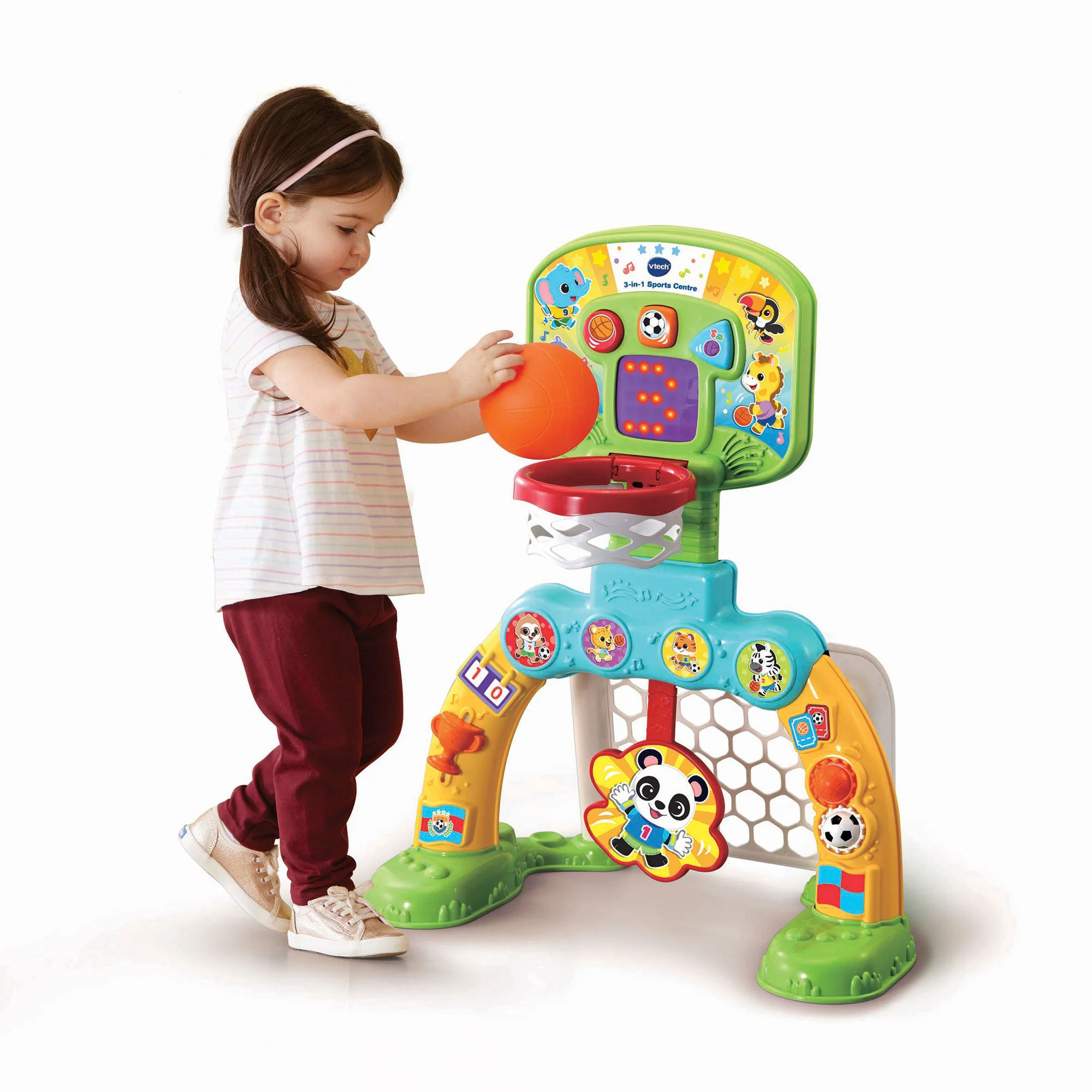 แป้นบาส ที่ยิงเป้าและประตูบอล VTech 3-in-1 Sports Centre