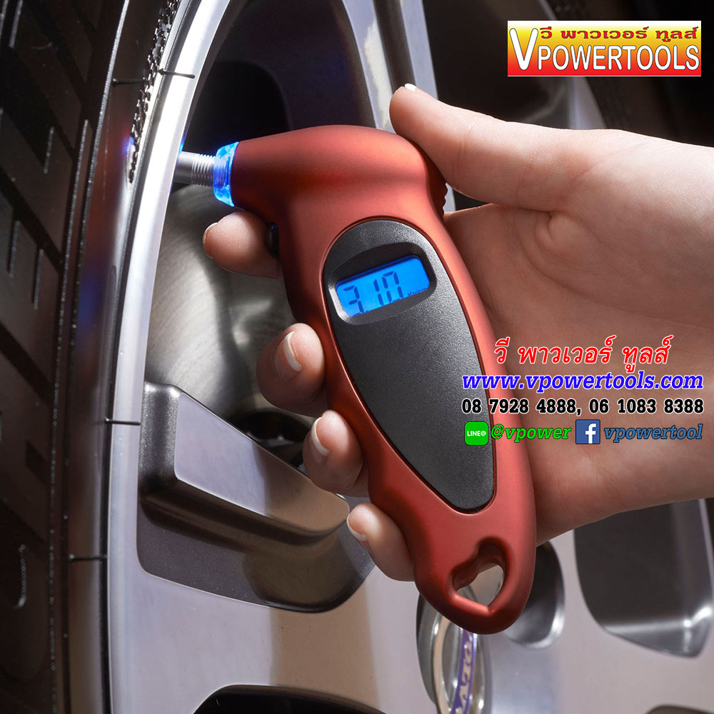 เกจ์วัดลม ดิจิตอลพร้อมไฟ TIRE GAUGE 0-150 PSI