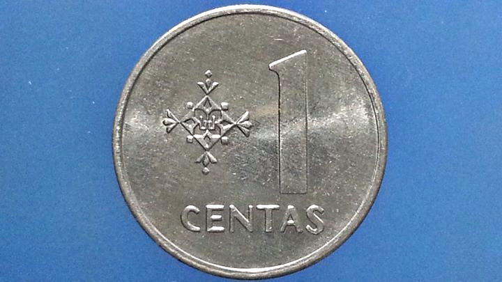 เหรียญ เงินตรา ประเทศ ลิทัวเนีย Centas 1991