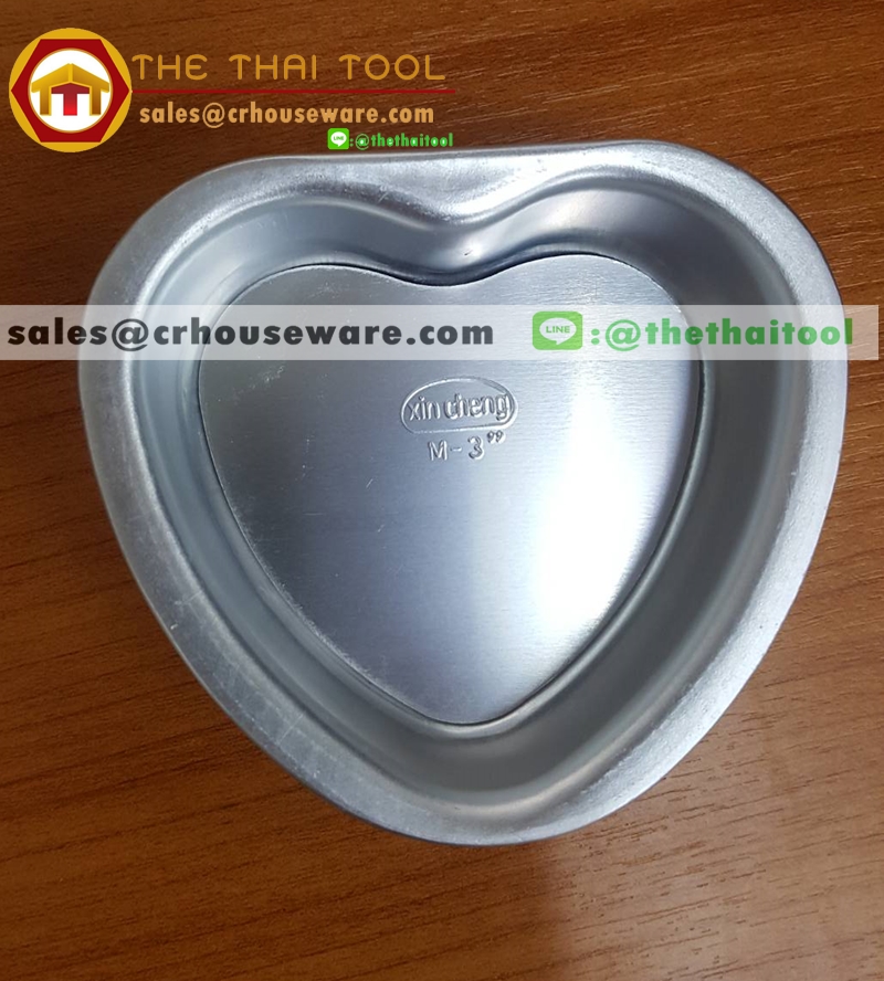 ﻿พิมพ์เค้กรูปหัวใจถอดก้นได้ 3 นิ้ว