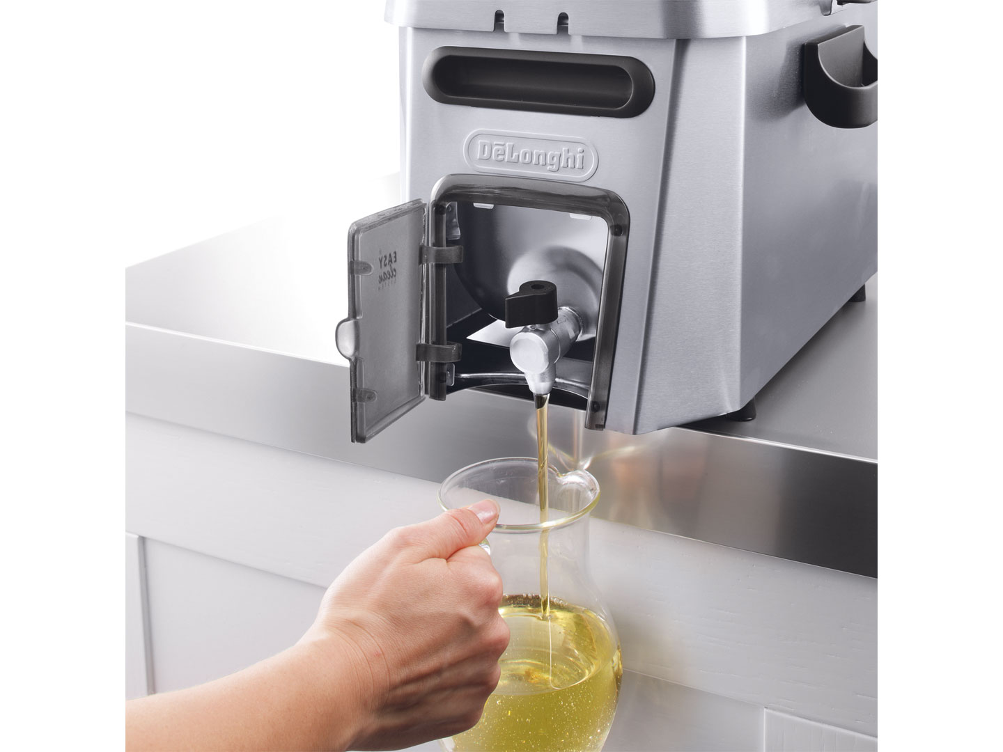 DELONGHI หม้อทอดไฟฟ้า 3200 วัตต์ จุอาหารได้ 1.6 กิโลกรัม F34532CZ สีเงิน