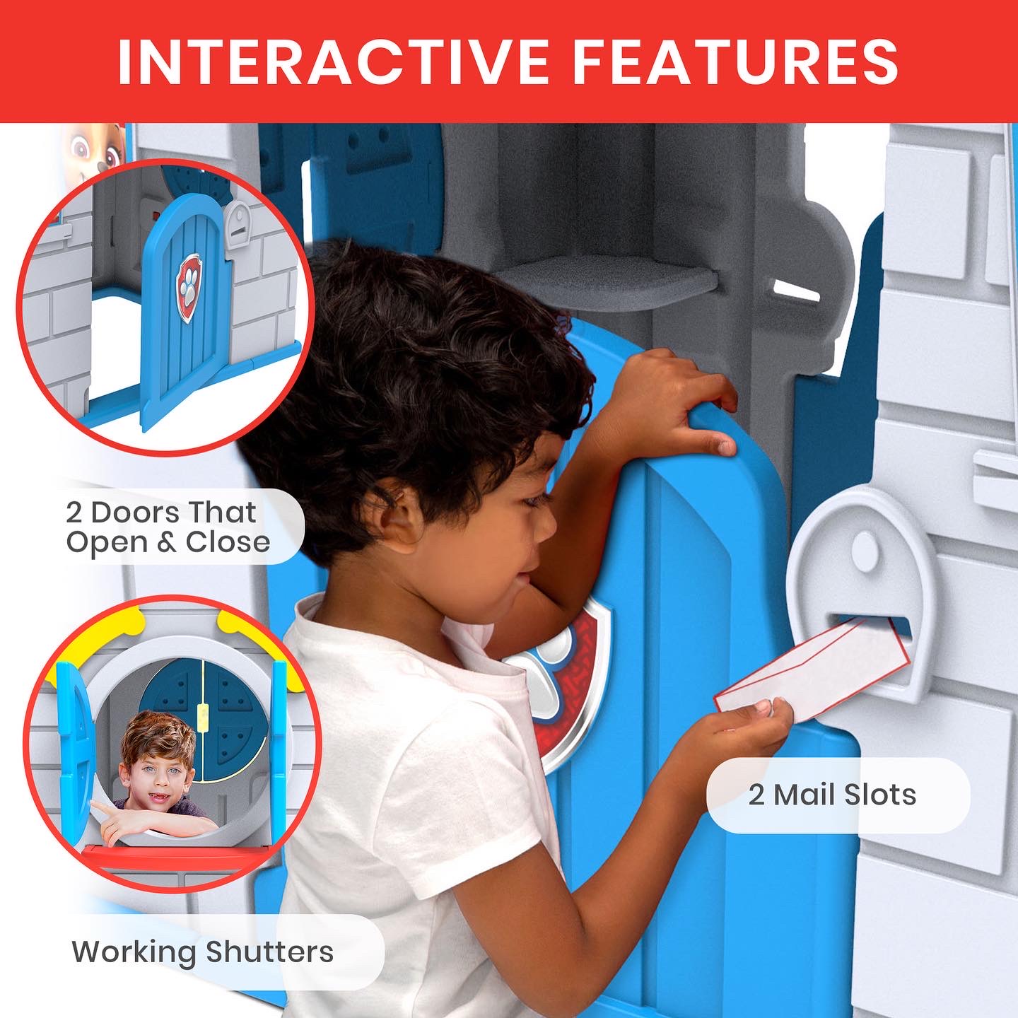 บ้าน PAW Patrol Plastic Indoor/Outdoor Playhouse with Easy Assembly by Delta Children