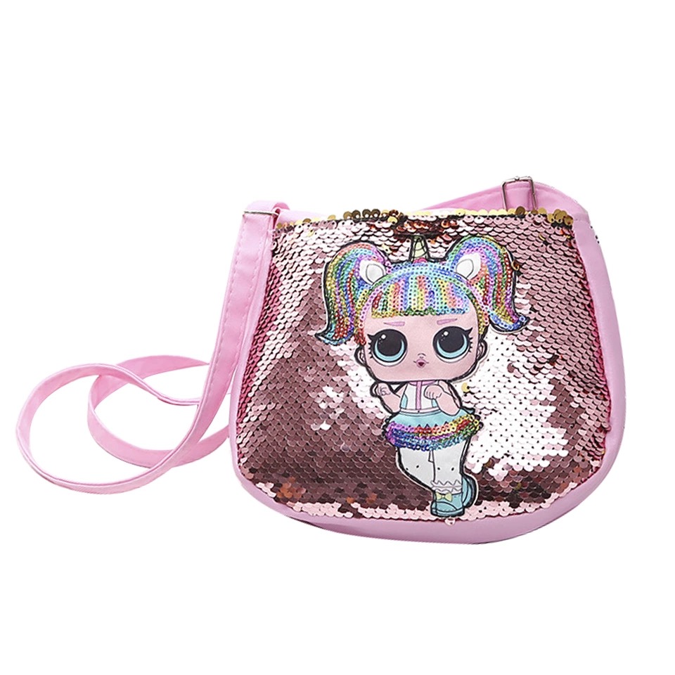 กระเป๋าเด็ก: เป้ LOL ปักเลื่อม ทรงมน