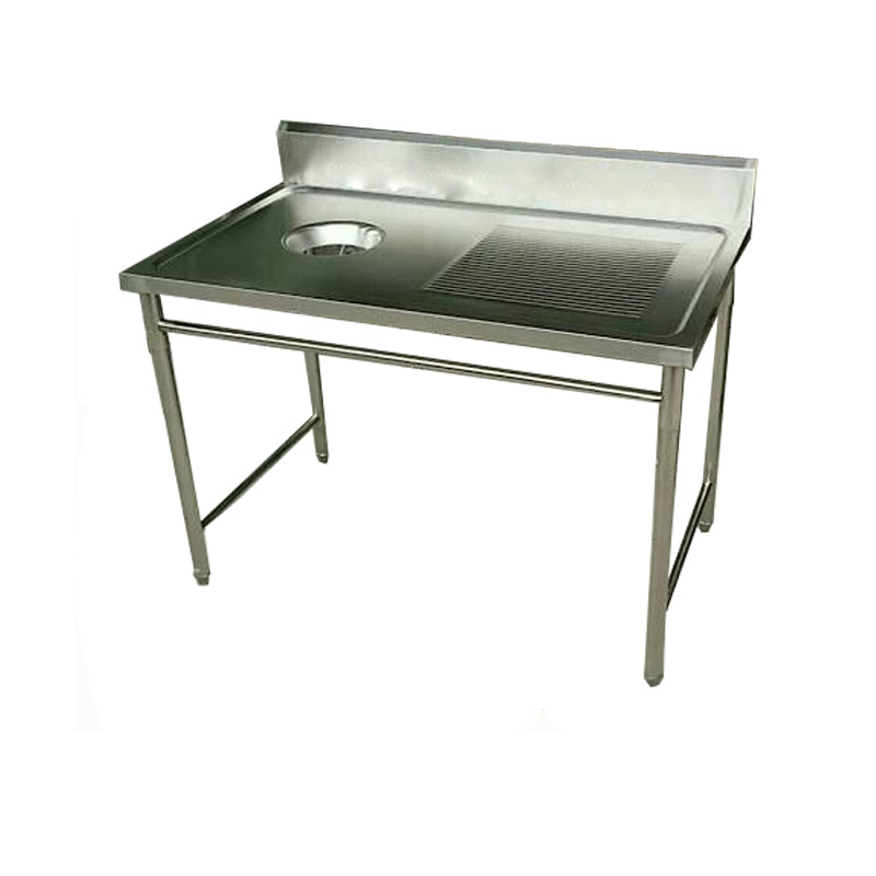 Stainless clearing Table , โต๊ะเคลียร์จานหลุมซ้าย , 002-RWSDTL70120-L (SUS-304)