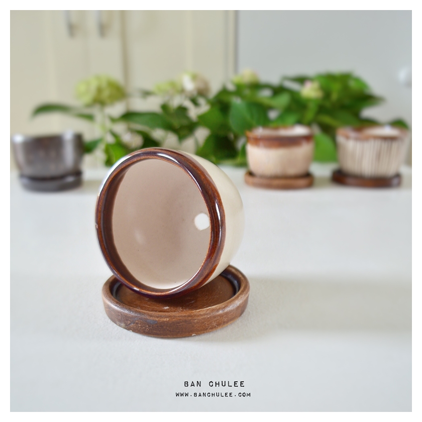 Rough Ceramic Flower Pots Set A กระถางเซรามิคเนื้อหยาบ เซตเอ