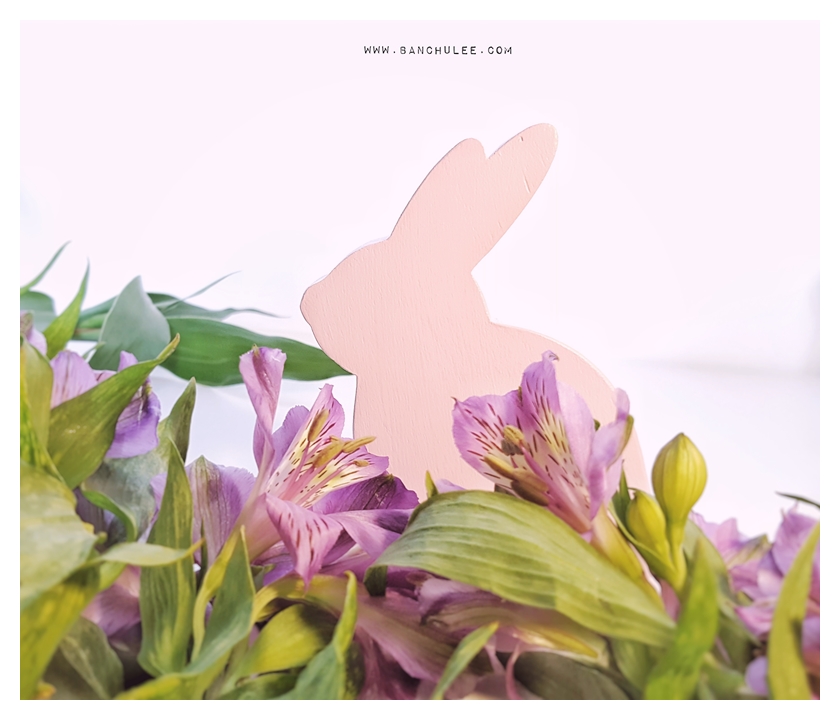 Wooden Bunny - Spring Beauty