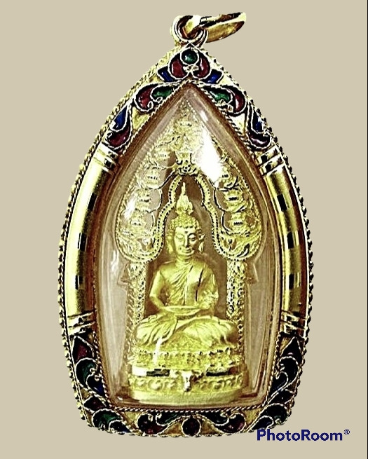 พระกริ่งนิรันตราย 2 กษัตริย์ จปร. และ วปร. วัดพระแก้ว เนื้อทองคำ ตลับทองคำ