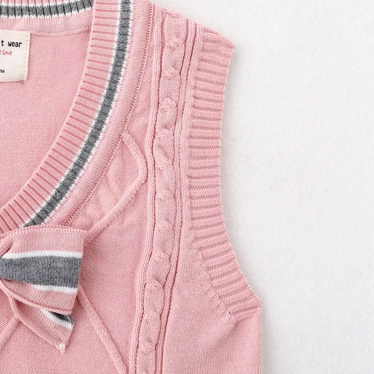 เสื้อกันหนาว เสื้อกั๊กเด็ก ไหมพรมริ้ว