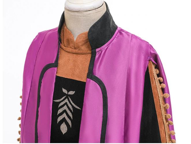 เดรสเจ้าหญิง โฟเซ่น เดรสสีน้ำตาล พร้อมเลกกิ้งและผ้าคลุม