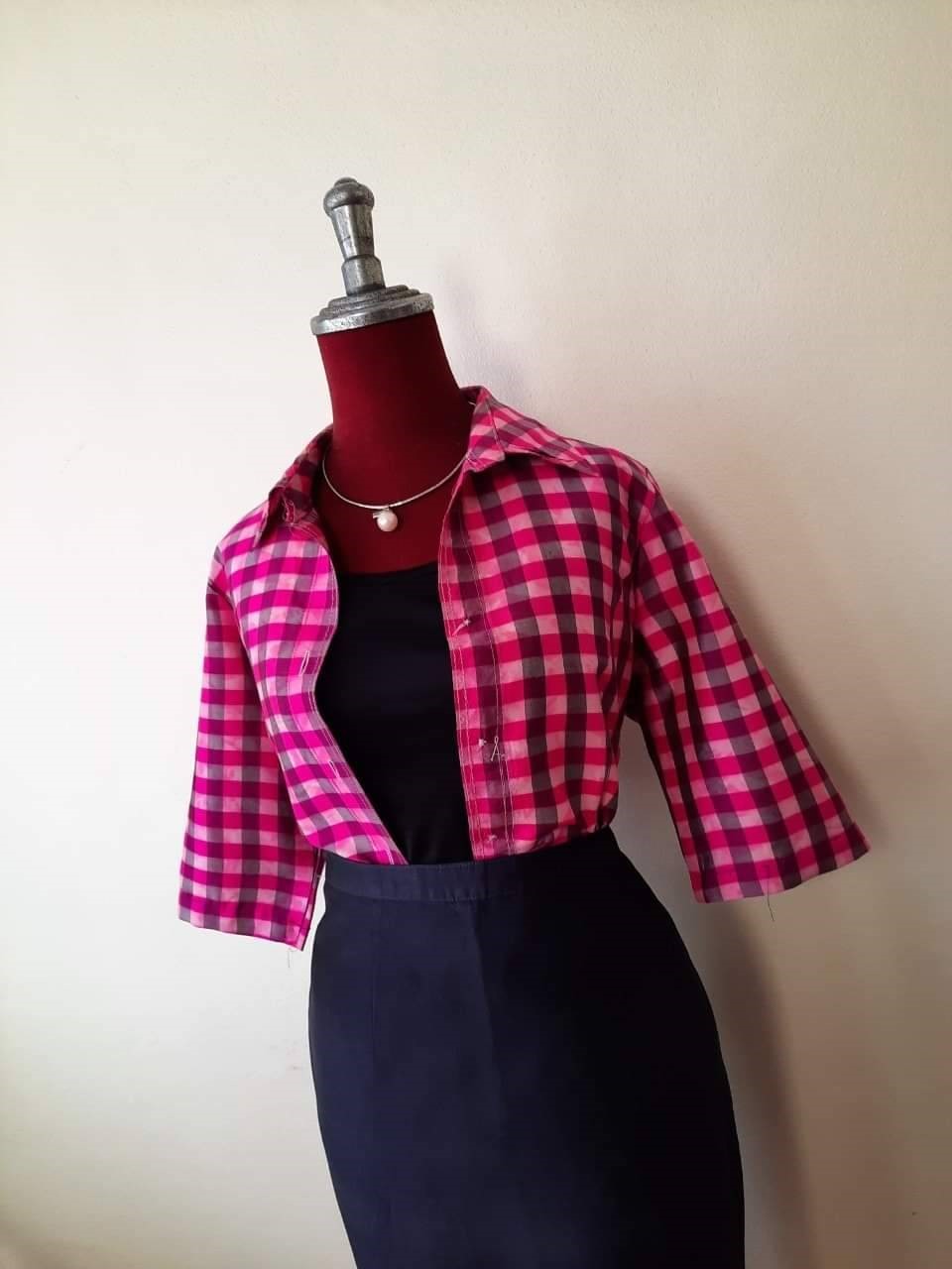 SIVAREE Upcycling Lifestyle 1 /Thai Silk Recycle ฟ้า,ชมภู่,ดำ Free Size