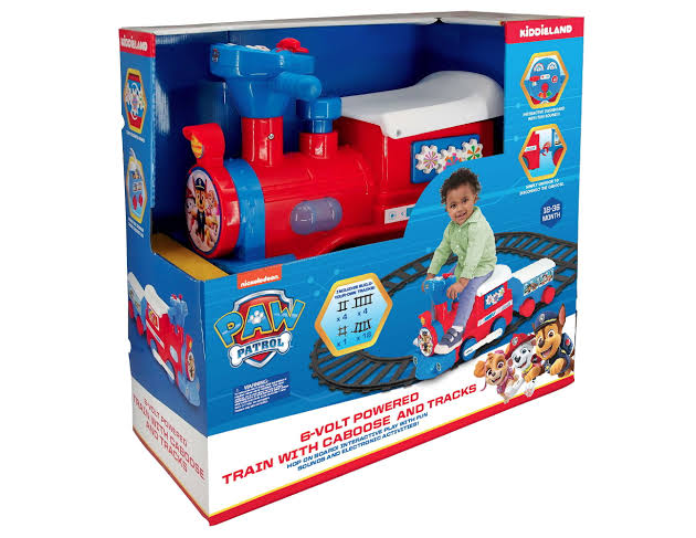 รถไฟแบตเตอรี่พร้อมราง Paw Patrol 6-Volt Powered Train with Tracks and Caboose
