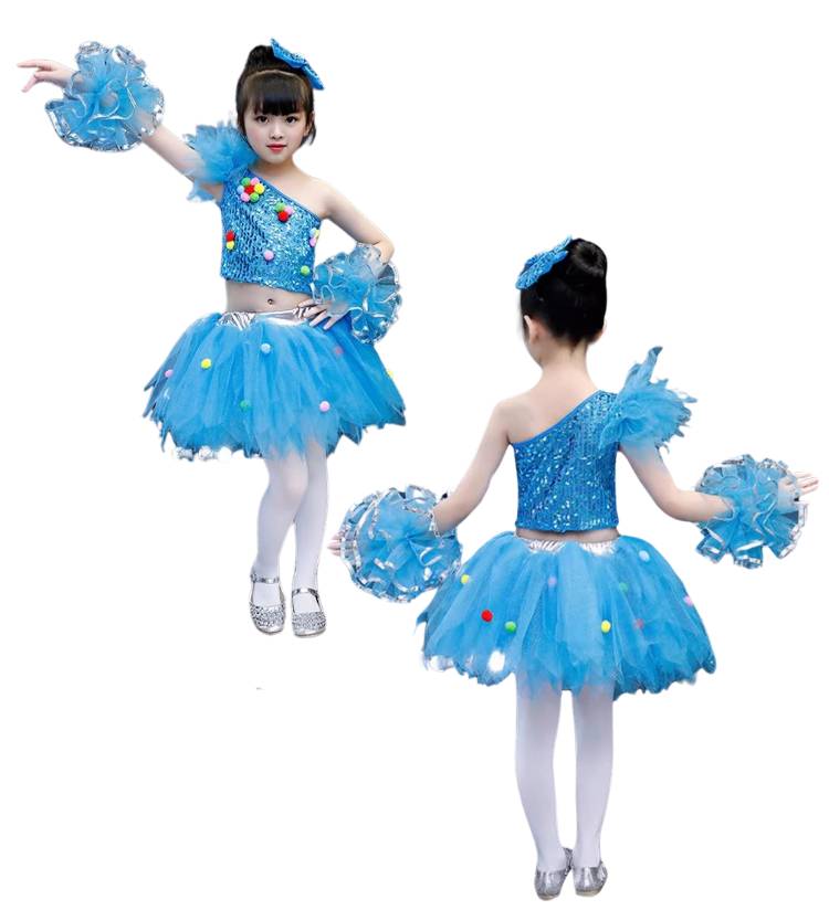 ชุดเต้นเด็ก หลีด เชียร์ กีฬาสี ชุดปอม การแสดงเด็ก