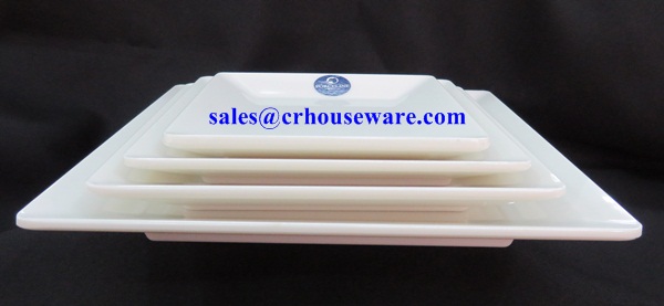 Porceline จานสี่เหลี่ยม 8.25 นิ้ว 017-PP-8003,8.25 inch square plate