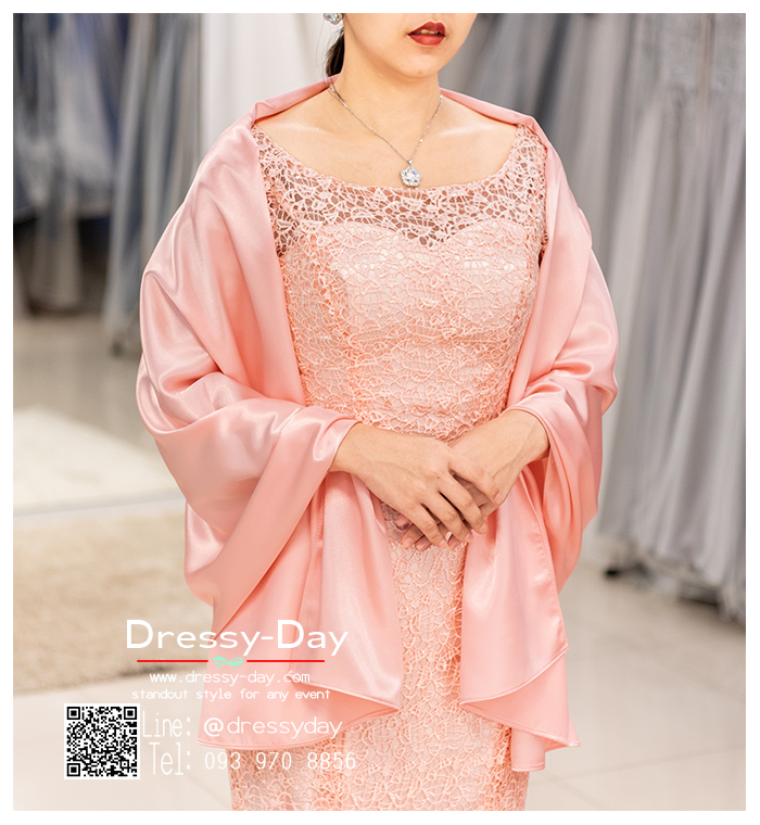 รหัส ชุดผ้าคลุมไหล่ : DD005 ผ้าคลุมไหล่ชุดราตรี ไปงานแต่ง ออกงาน สวย เรียบหรู ไฮโซมากค่ะ