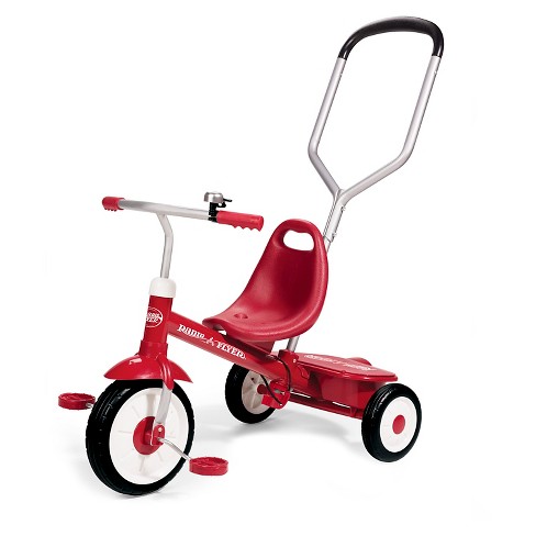 รถจักรยานสามล้อแบบมีด้ามจับบังคับทิศทางได้ Radio Flyer Deluxe Steer & Stroll Tricycle