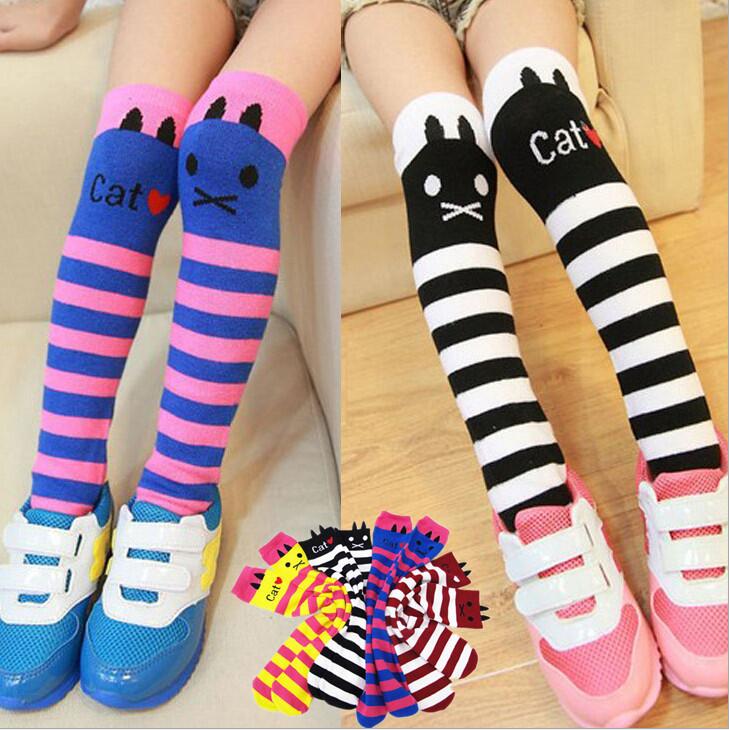 ถุงเท้ายาว เด็ก ลายแมว