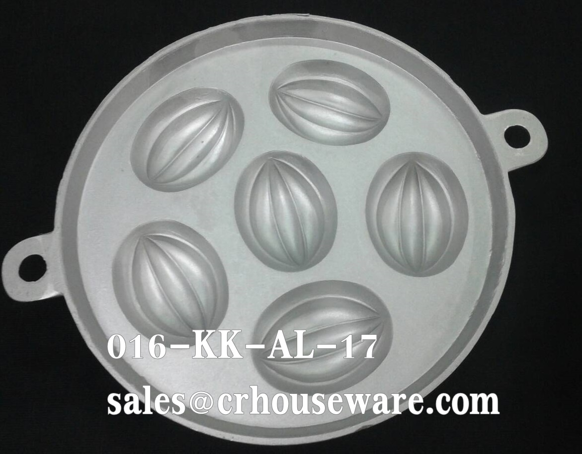 พิมพ์ขนมไข่อะลูมิเนียม เล็ก ขนาด 7 นิ้ว 016-KK-AL17 Khanom Khai mold aluminum 7 inch Carambola. 016-KK-AL17 อุปกรณ์ทำขนม