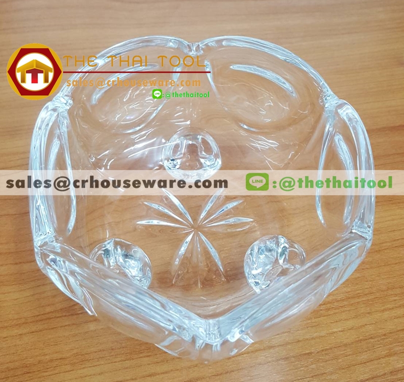 ชามคริสตัล+ฝา 6 นิ้ว Crystal bowl with lid 6 inches Code : 005-J991