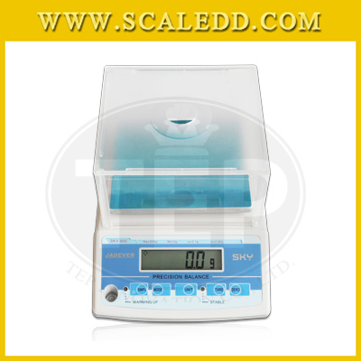 เครื่องชั่งน้ำหนักดิจิตอล150กรัม เครื่องชั่งดิจิตอล150กรัม เครื่องชั่งน้ำหนัก150g ตาชั่ง150กรัม ความละเอียด0.005g เครื่องชั่งตั้งโต๊ะ3000g/0.05g ขนาดเส้นผ่าศูนย์กลาง 125 มิลลิเมตร ยี่ห้อ JADEVER รุ่น SKY-150