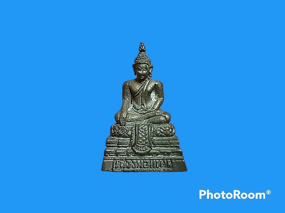 พระชัยวัฒน์ หลวงพ่อเกษร วัดท่าพระ กรุงเทพมหานคร ปี 2529 พิมพ์เล็ก เนื้อนวะโลหะ