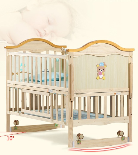 เตียงนอนไม้สำหรับเด็ก WB1 ปรับระดับได้ สามารถปรับเป็นโต๊ะเขียงหนังสือ TB10112