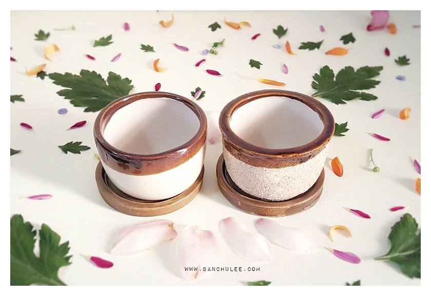 Rough Ceramic Flower Pots Set A กระถางเซรามิคเนื้อหยาบ เซตเอ