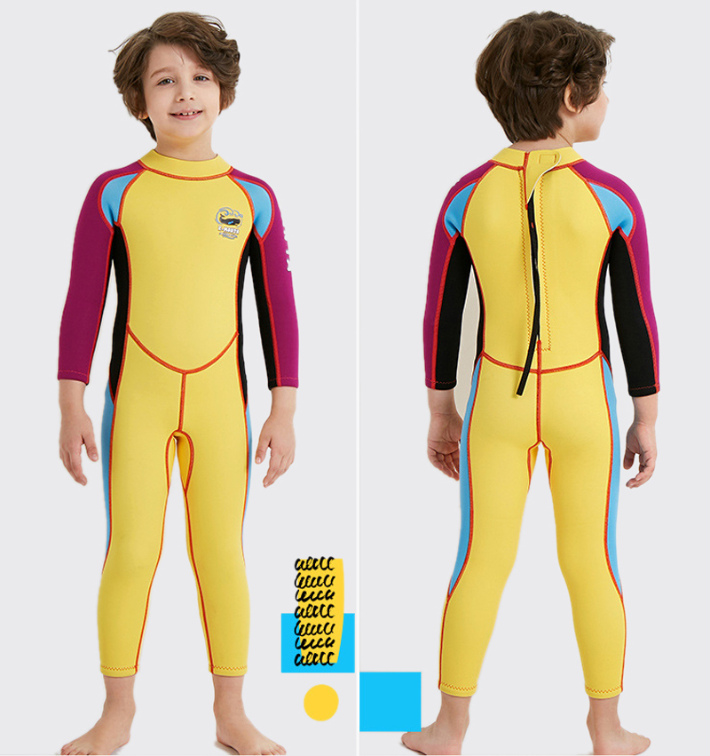 พร้อมส่ง ชุดดำน้ำ ชุดว่ายน้ำเด็กชาย เก็บอุณหภูมิ แขนยาว