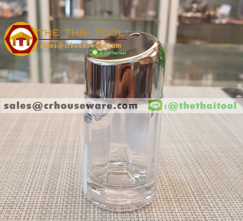 ขวดเกลืออคริลิค ฝาสแตนเลส 1.5 oz. 005-PT719