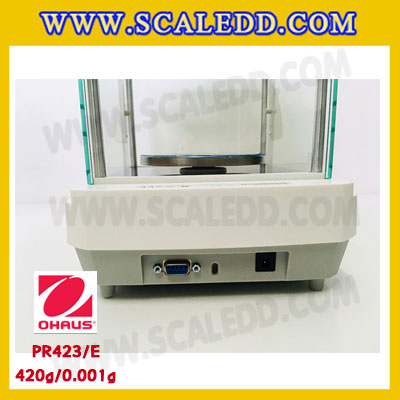 เครื่องชั่งดิจิตอล ทศนิยม3ตำแหน่ง รุ่น PR423/E เครื่องชั่ง420gx0.001g เครื่องชั่งดิจิตอล420g เครื่องชั่งละเอียดสูง420กรัม พิกัดน้ำหนัก 420g ความละเอียด 0.001g ยี่ห้อ OHAUS รุ่น PR423/E