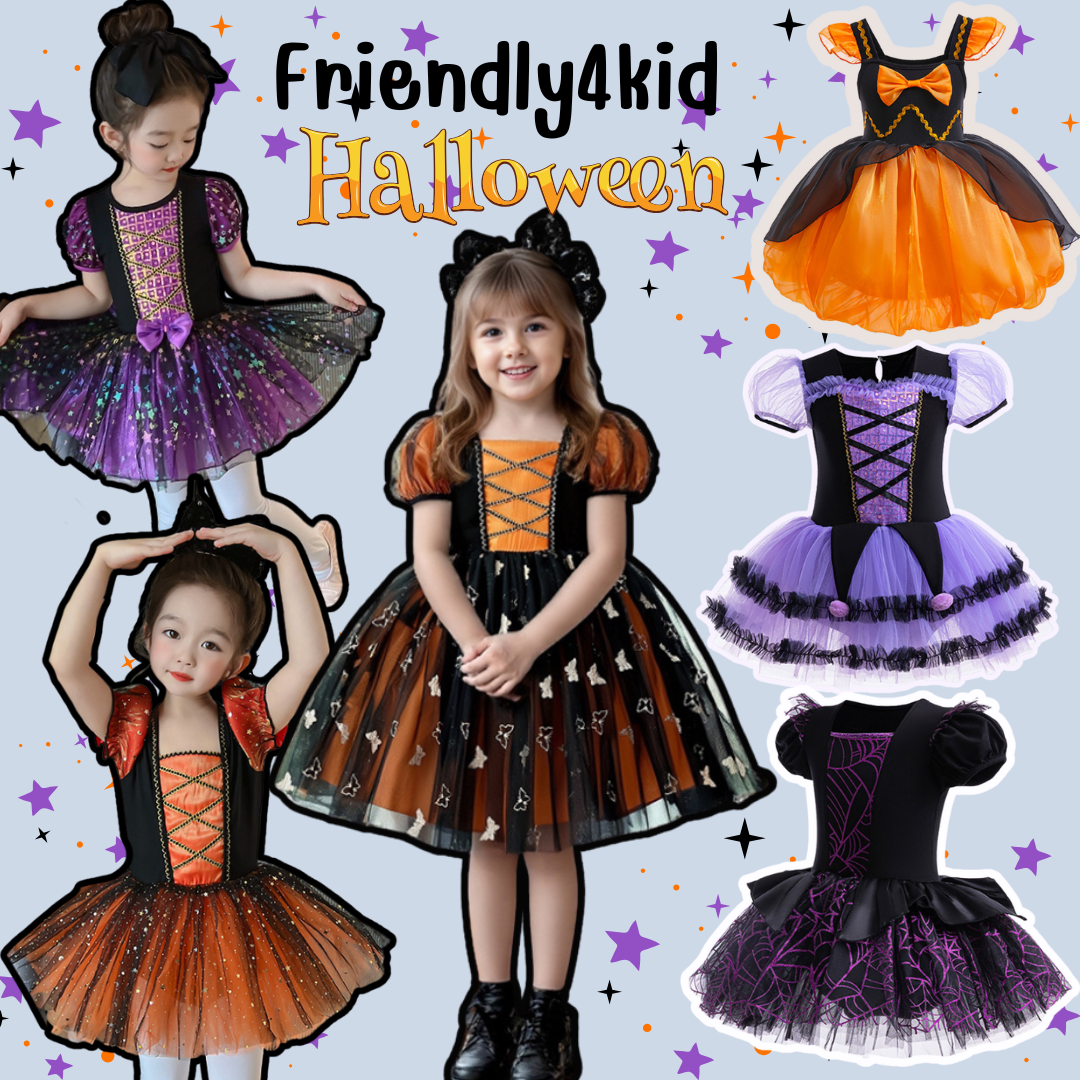 ชุดฮาโลวีน Haloween เด็กหญิงเดรสสั้นแต่งระบาย