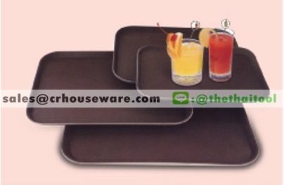 ถาดเสิร์ฟกันลื่นไฟเบอร์กลาสทรงสี่เหลี่ยมผืนผ้า 15x20 นิ้ว 006-HR1520CT