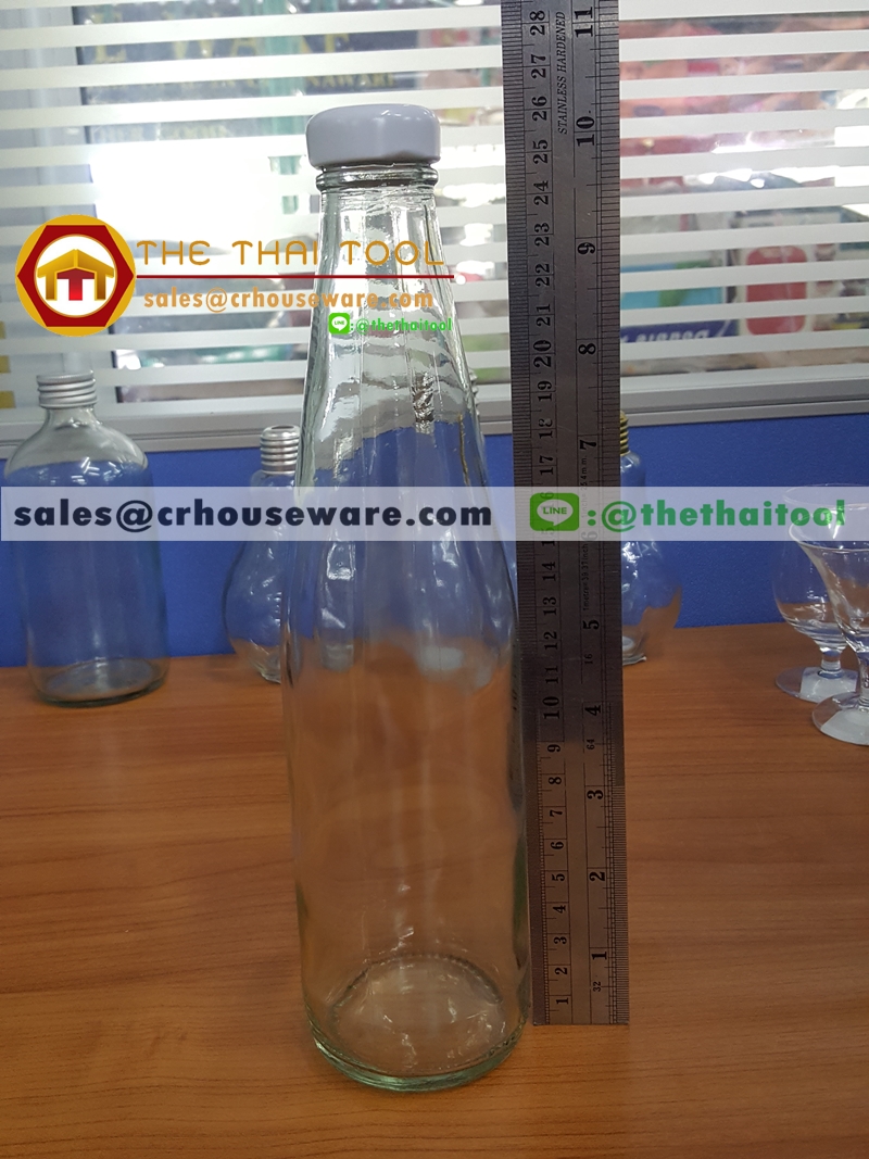 ขวดน้ำมันงา 500 ml. รหัส : 005-J204 Sesame oil glass bottle with lid 500 ml. Code : 005-J204