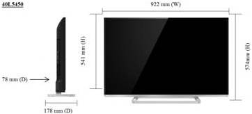 Toshiba Smart TV 40 นิ้ว รุ่น 40L5450VT