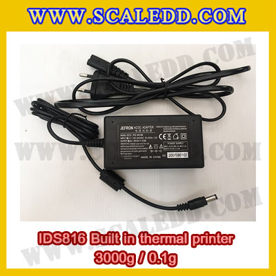 เครื่องชั่งดิจิตอล พิกัดน้ำหนัก 3kg Built-in thermal printer ยี่ห้อ SDS รุ่น IDS816 ค่าละเอียด 0.1g