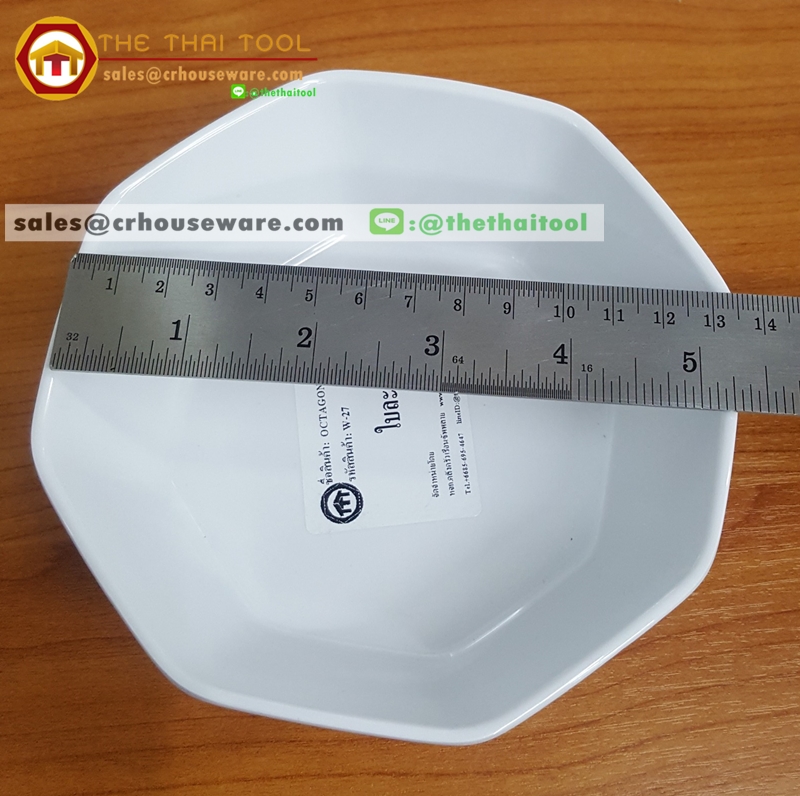 ชามเหลี่ยม 5.5 นิ้ว OCTAGON SASHIMI รหัส ML-W-27,ถ้วยแปดเหลี่ยมเมลามีน 5.5 นิ้ว
