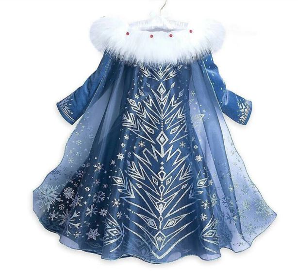 ชุดเด็ก : เดรส+ผ้าคลุมแอลซ่าซีซั่น2