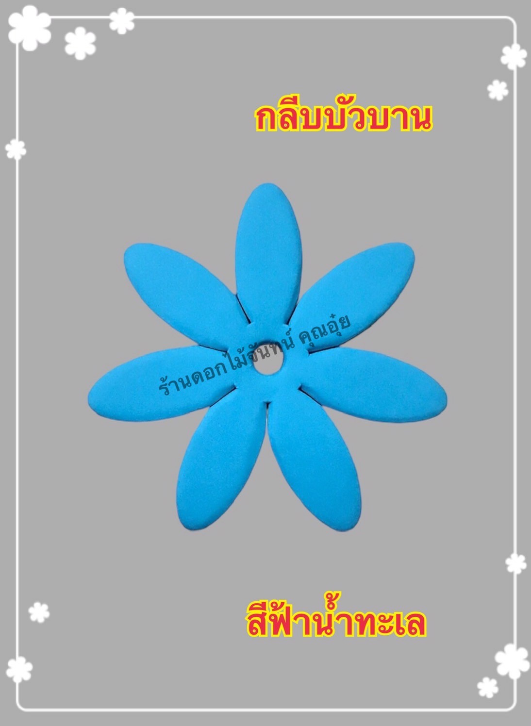 กลีบบัวบาน สีฟ้าน้ำทะเล