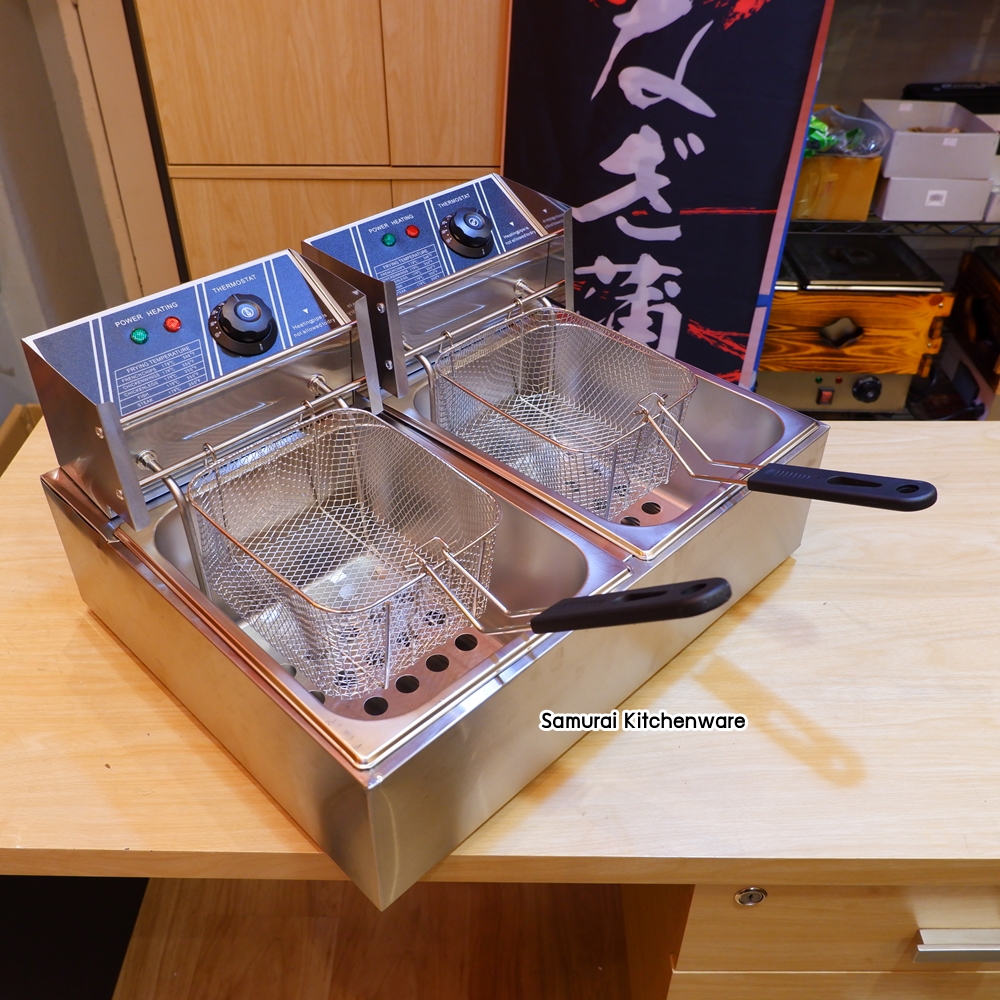 หม้อทอดไฟฟ้า เตาทอดไฟฟ้า หม้อทอดเฟรนฟราย (6+6 ลิตร)