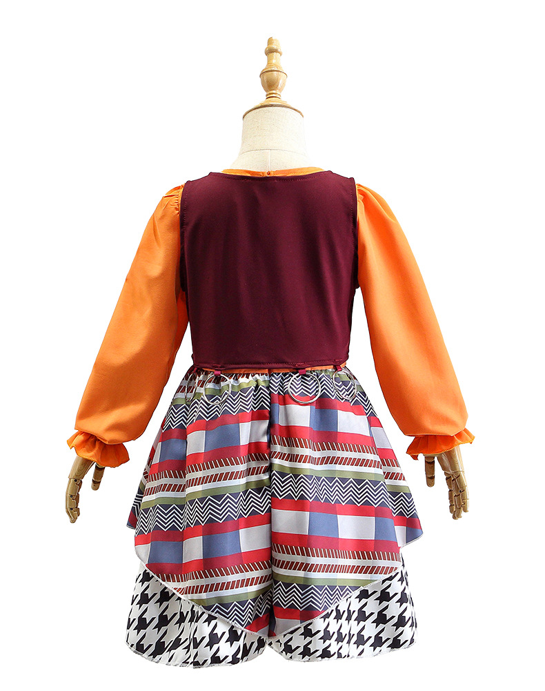 friendly4kid พร้อมส่ง ชุดฮาโลวีนเด็กผู้หญิง haloween ชุดเดรสสีดำ สไตล์สาวแม่บ้าน