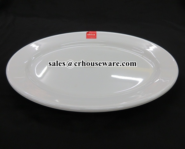 จานทรงวงรี หนาพิเศษ -กลาง รหัส 017-P2066