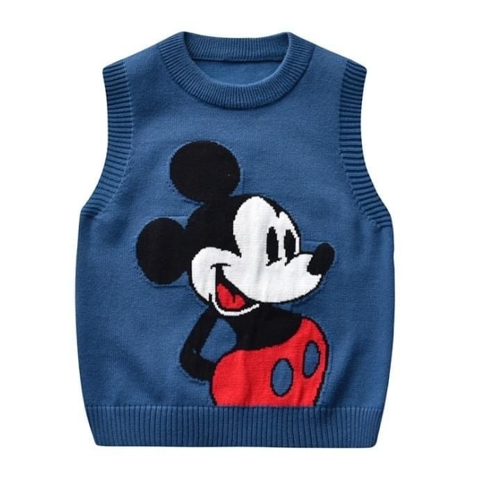 พร้อมส่ง เสื้อกันหนาว : เสื้อกั๊ก เสื้อไหมพรม สีพื้น ปักโลโก้