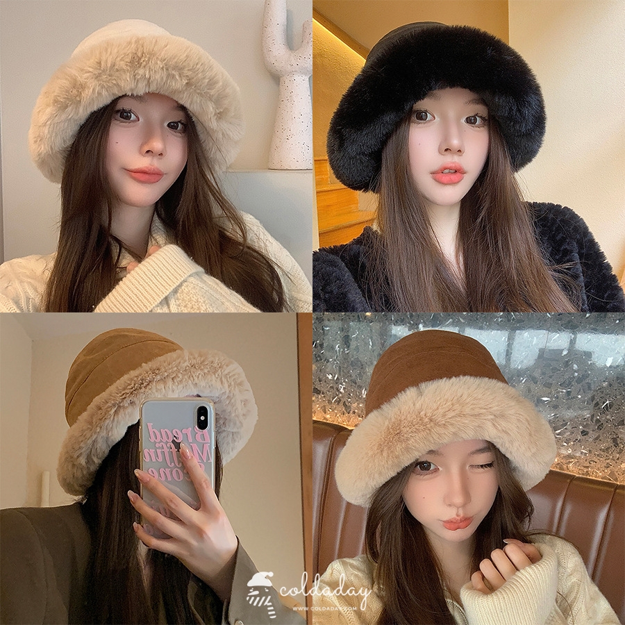 Fluffy Winter Hat หมวกหนังกลับขนเฟอร์ มี 4 สี