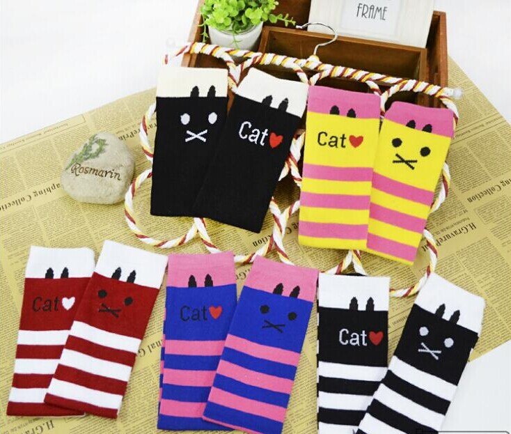 ถุงเท้ายาว เด็ก ลายแมว