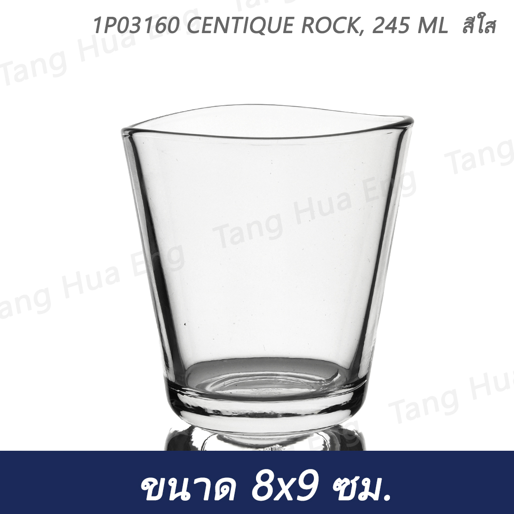 (ุ6ใบ)1P03160 CENTIQUE ROCK, 245 ML สีใส