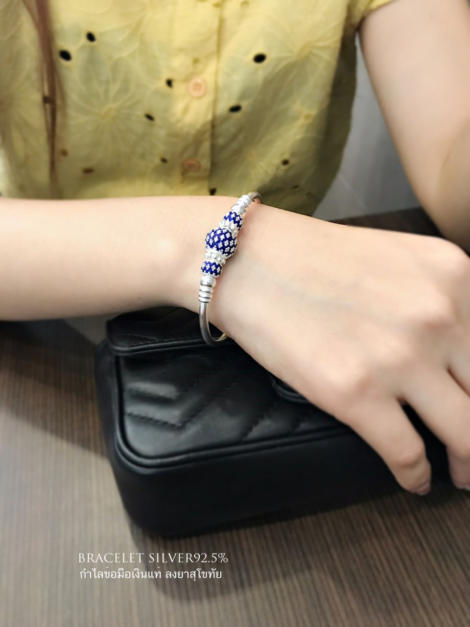 PRE-ORDER กำไลข้อมือเงินแท้สุโขทัย งานสุโขทัยแท้ หนัก 1 บาท เหมาะสำหรับข้อมือ 6-6.5 นิ้ว(เรือนเงินแท้)