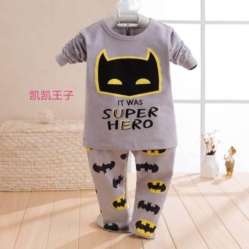 พร้อมส่ง ชุดนอนเด็ก ลายการ์ตูน ชาย/หญิง ชุดนอนขายาว
