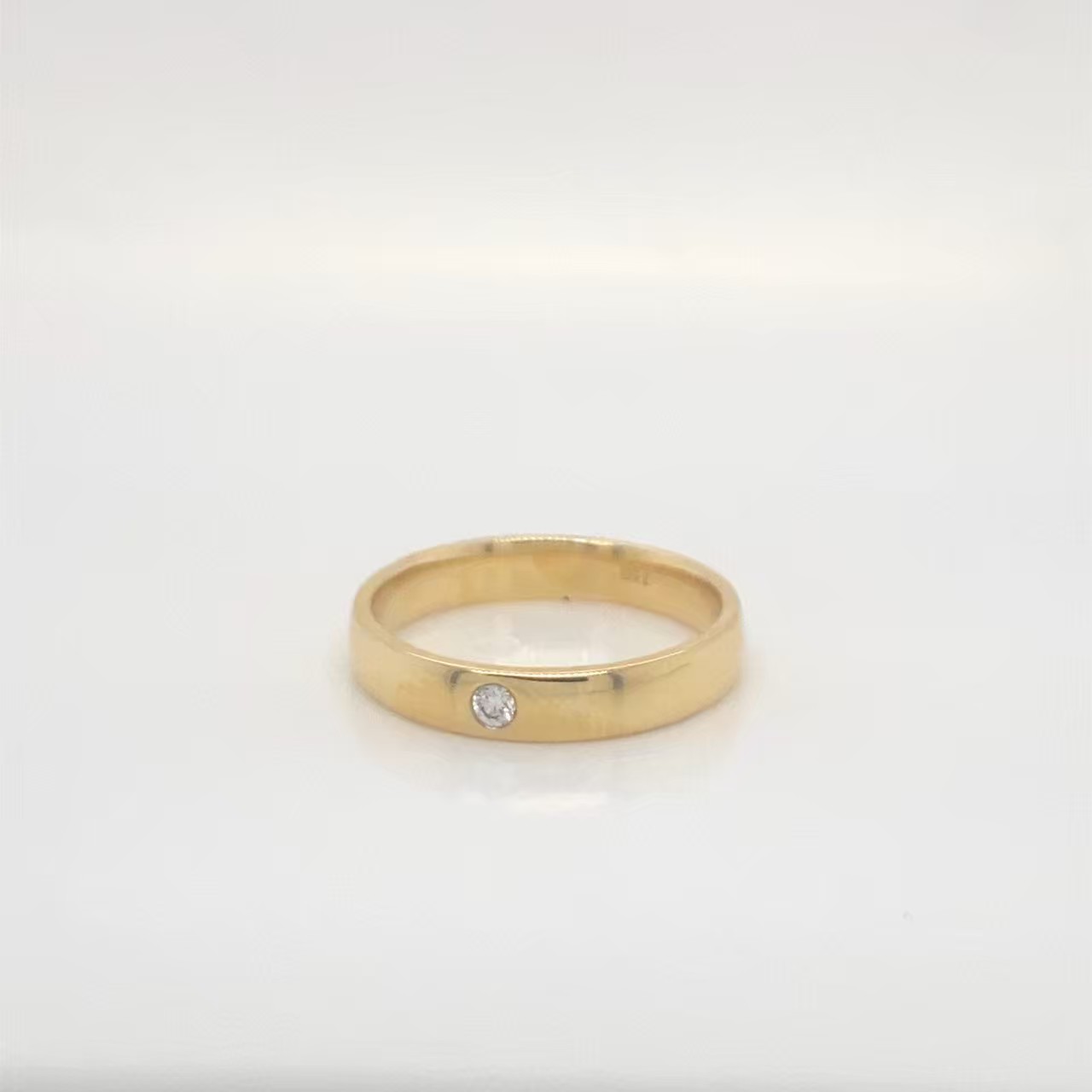 แหวนเพชรปลอกมีดGold 18K 2.78g D 1/0.03 ct