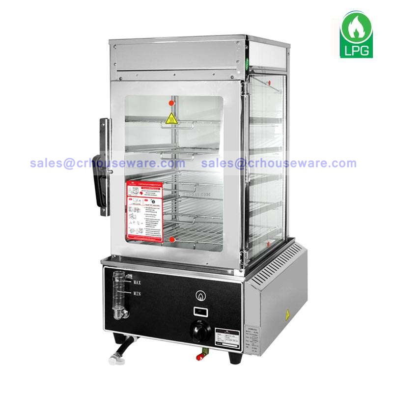 ตู้อุ่นซาลาเปา (แก๊ส) ระบบไอน้ำ Steamer รหัสสินค้า 016-FR-R500L